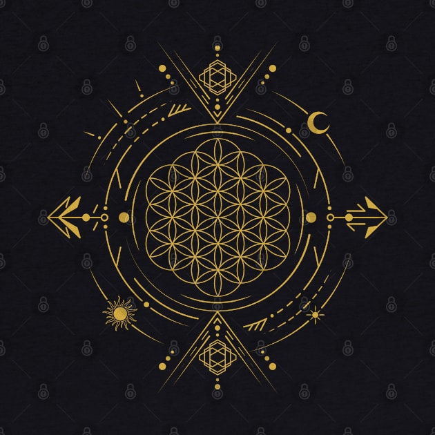 Flower Of Life | Sun and Moon by CelestialStudio